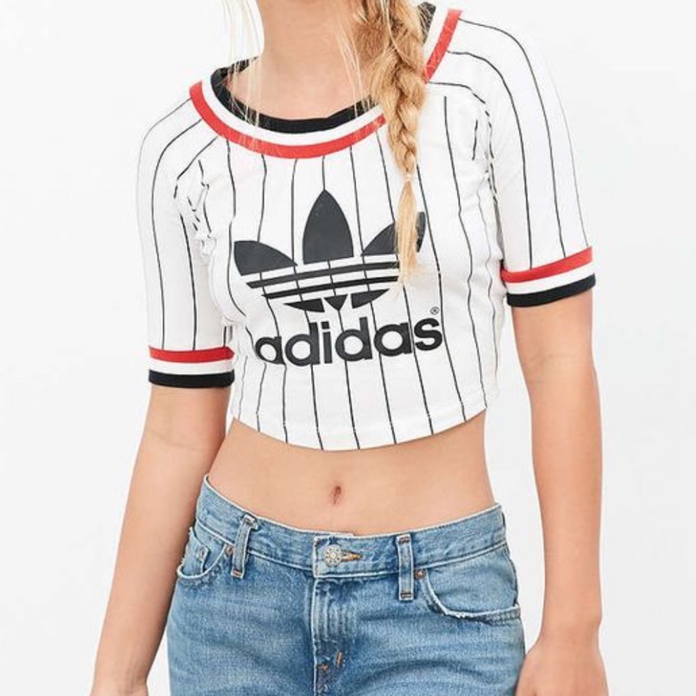 Adidas baseball crop top